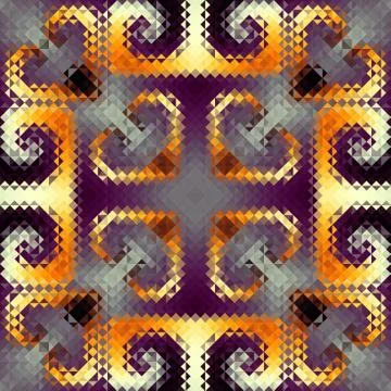 Geometric seamless pattern of a cubes in low poly style. Stock Illustration