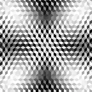 Geometric seamless pattern of a cubes in low poly style. Illustrazione stock