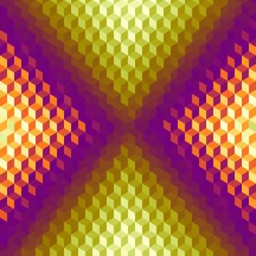 Geometric seamless pattern of a cubes in low poly style. Illustrazione stock
