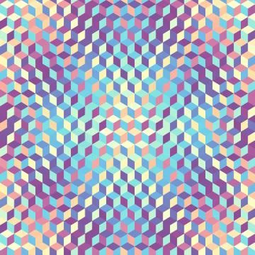Geometric seamless pattern of a cubes in low poly style. Illustrazione stock