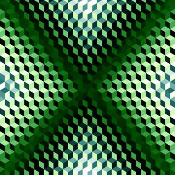 Geometric seamless pattern of a cubes in low poly style. Stock Illustration