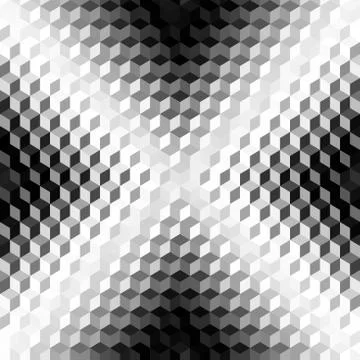 Geometric seamless pattern of a cubes in low poly style. Illustrazione stock