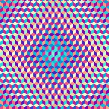 Geometric seamless pattern of a cubes in low poly style. Stock Illustration