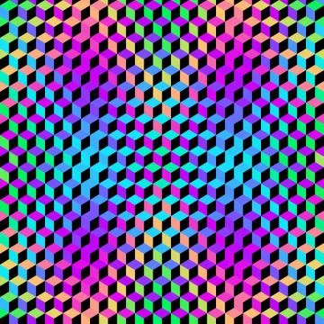 Geometric seamless pattern of a cubes in low poly style. 스톡 일러스트