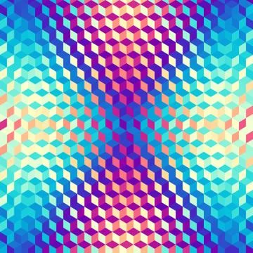 Geometric seamless pattern of a cubes in low poly style. Illustrazione stock