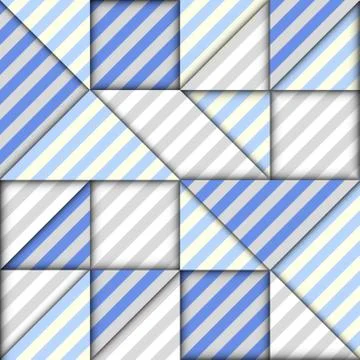 Geometric seamless pattern of a cubes in low poly style. Stock Illustration