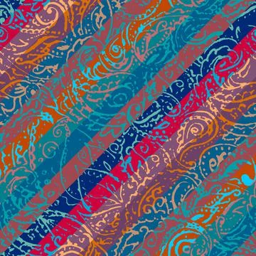 Geometric seamless pattern of a cubes in low poly style. Stock Illustration