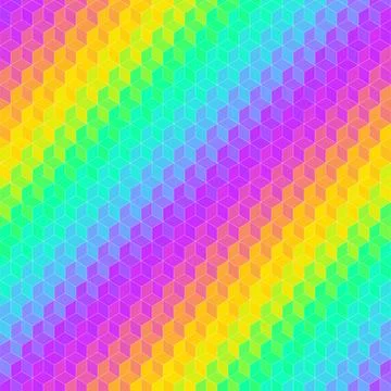 Geometric seamless pattern of a cubes in low poly style. Cubes style diagonal Stock Illustration