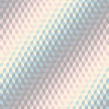 Geometric seamless pattern of a cubes in low poly style. Cubes style diagonal Stock Illustration