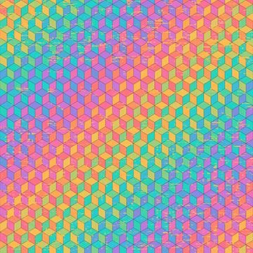 Geometric seamless pattern of a cubes in low poly style. Cubes style diagonal Illustrazione stock