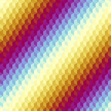 Geometric seamless pattern of a cubes in low poly style. Cubes style diagonal Stock Illustration