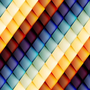 Geometric seamless pattern of a cubes in low poly style. Illustrazione stock
