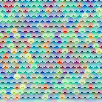 Geometric seamless pattern of a cubes in low poly style. Illustrazione stock