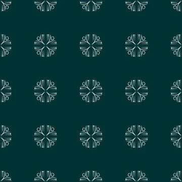 Geometric seamless pattern on a dark background Stock Illustration