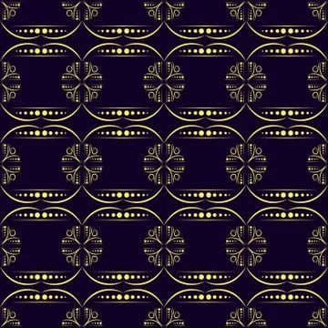 Geometric seamless pattern on a dark background Stock Illustration