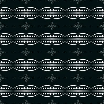 Geometric seamless pattern on a dark background Stock Illustration