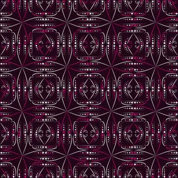 Geometric seamless pattern on a dark background Stock Illustration