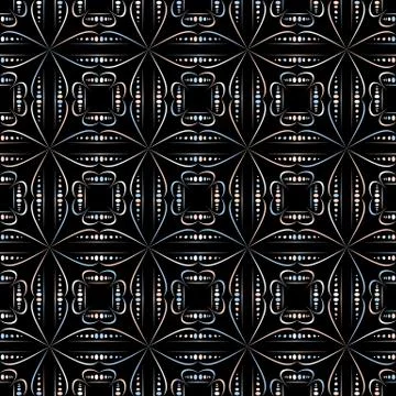 Geometric seamless pattern on a dark background Stock Illustration