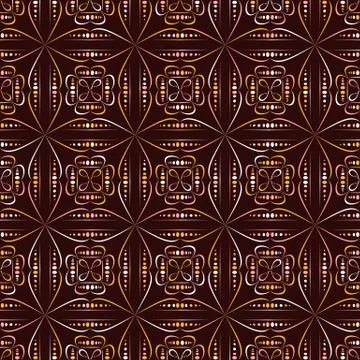 Geometric seamless pattern on a dark background Stock Illustration