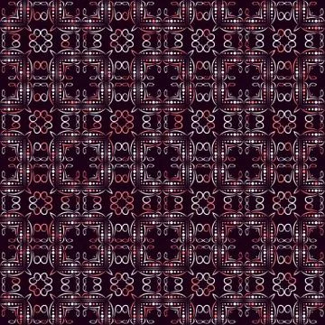 Geometric seamless pattern on a dark background Stock Illustration