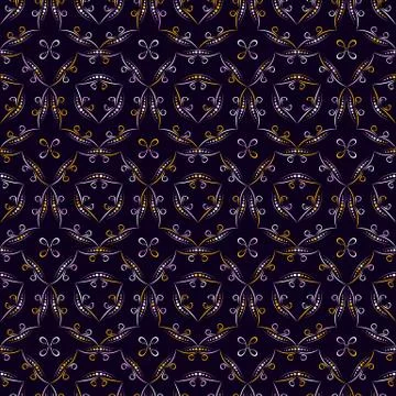 Geometric seamless pattern on a dark background Stock Illustration