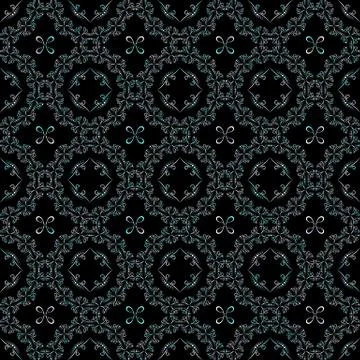 Geometric seamless pattern on a dark background Stock Illustration