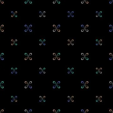 Geometric seamless pattern on a dark background Stock Illustration