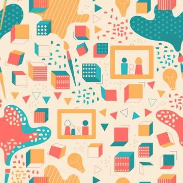Geometric seamless pattern design Stock Illustration