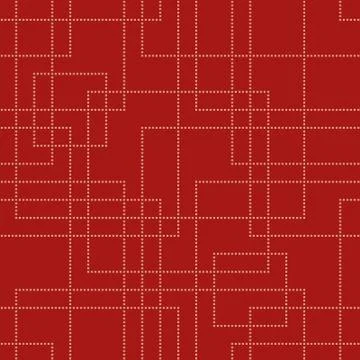 Geometric Seamless Pattern of Dotted Lines Squares. イラスト素材