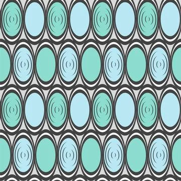 Geometric seamless pattern with ellipses. Stock Illustration