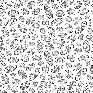 Geometric seamless pattern with ellipses. Stock Illustration