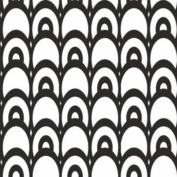 Geometric seamless pattern with ellipses. Illustrazione stock