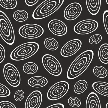 Geometric seamless pattern with ellipses. Stock Illustration