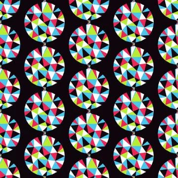 Geometric seamless pattern with gems. Vector illustration Stockillustratie