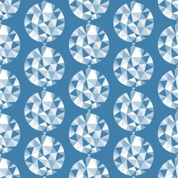 Geometric seamless pattern with gems. Vector illustration Stock Illustration