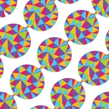 Geometric seamless pattern with gems. Vector illustration Stockillustratie