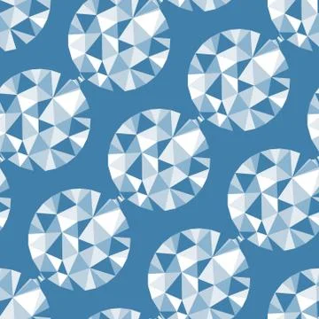 Geometric seamless pattern with gems. Vector illustration Stock Illustration