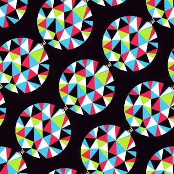 Geometric seamless pattern with gems. Vector illustration. Geometric seaml... Stock Photos