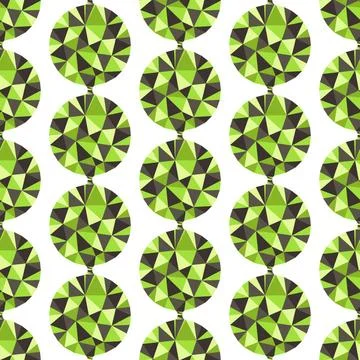 Geometric seamless pattern with gems. Vector illustration. Geometric seaml... Stock Photos