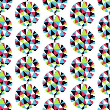 Geometric seamless pattern with gems. Vector illustration. Geometric seaml... Stock Photos