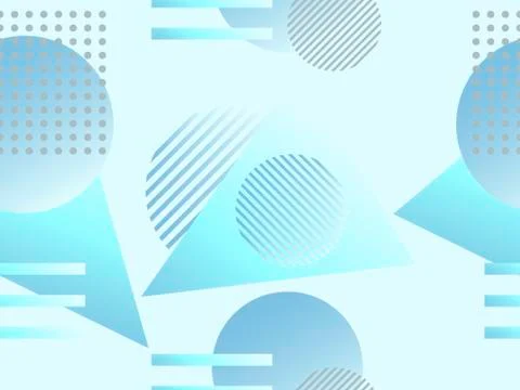 Geometric seamless pattern. Geometric shapes with gradient, memphis style. Zi イラスト素材