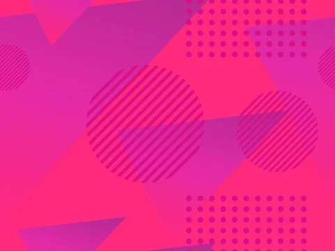 Geometric seamless pattern. Geometric shapes with gradient, memphis style. Zi Stock Illustration