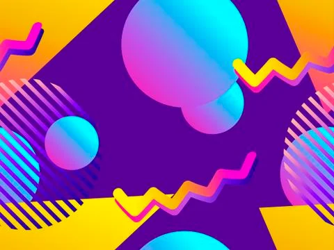 Geometric seamless pattern with gradient shapes. Zine culture abstract backgr Stockillustratie