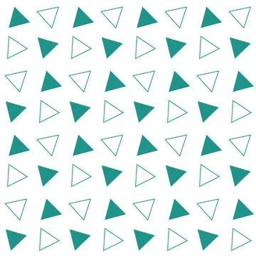 Geometric seamless pattern green emerald white triangle background, simple ep Stock Illustration