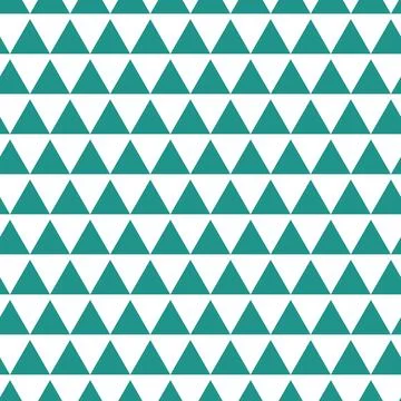 Geometric seamless pattern green emerald white triangle background, simple .. Illustrazione stock