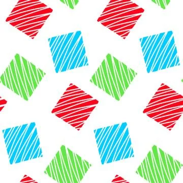 Geometric seamless pattern. Hand drawn. Vector illustration. Illustrazione stock