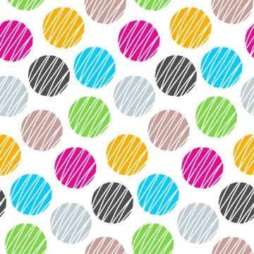 Geometric seamless pattern. Hand drawn. Vector illustration. Stock Illustration