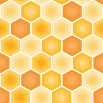 Geometric seamless pattern with honeycombs. Stock Illustration