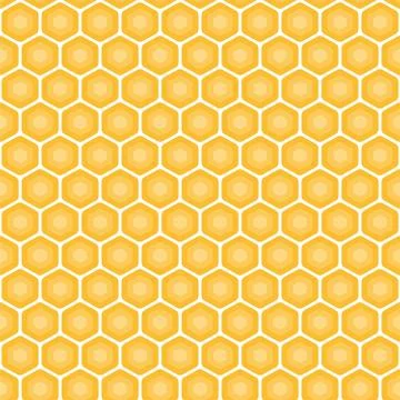 Geometric seamless pattern with honeycombs. Stock Illustration