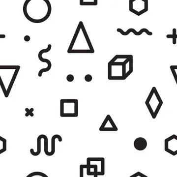 Geometric Seamless Pattern Stock Illustration